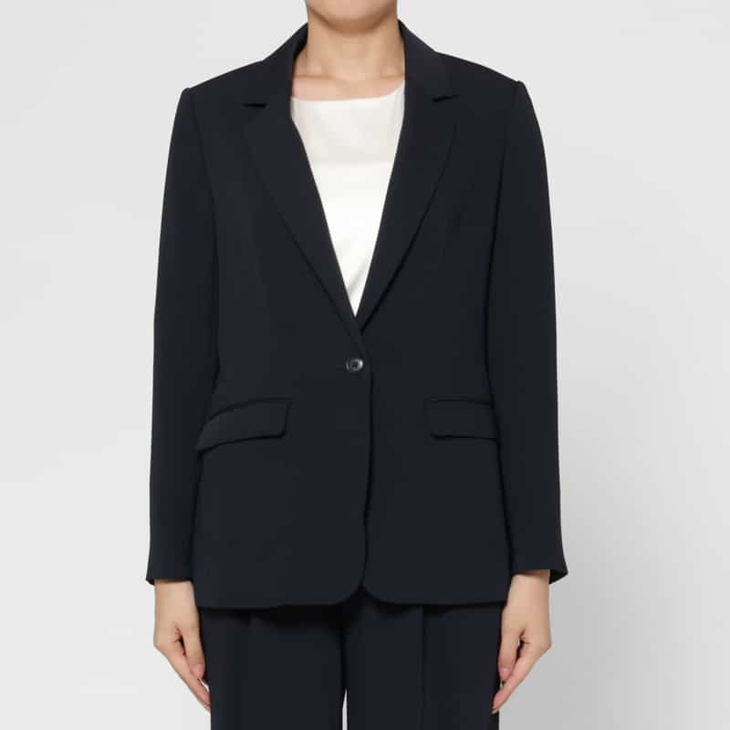 BARNEYS NEW YORK セットアップ ウォッシャブル ダブルクロス テーラードジャケット NAVY
