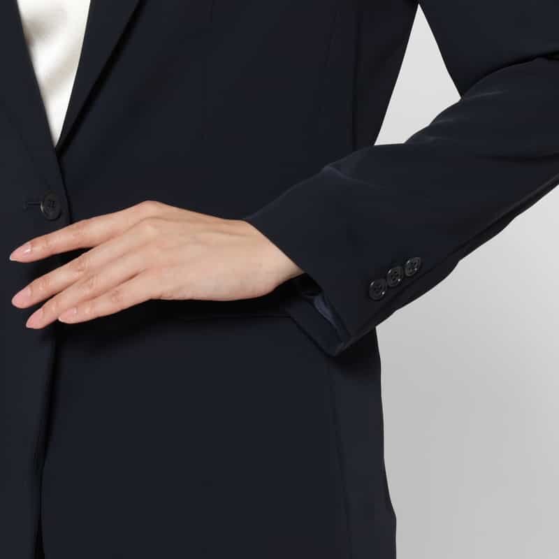 BARNEYS NEW YORK セットアップ ウォッシャブル ダブルクロス テーラードジャケット NAVY