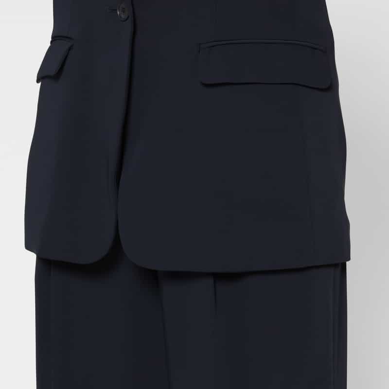 BARNEYS NEW YORK セットアップ ウォッシャブル ダブルクロス テーラードジャケット NAVY