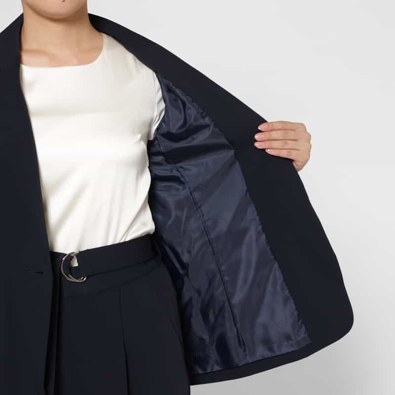 BARNEYS NEW YORK セットアップ ウォッシャブル ダブルクロス テーラードジャケット NAVY