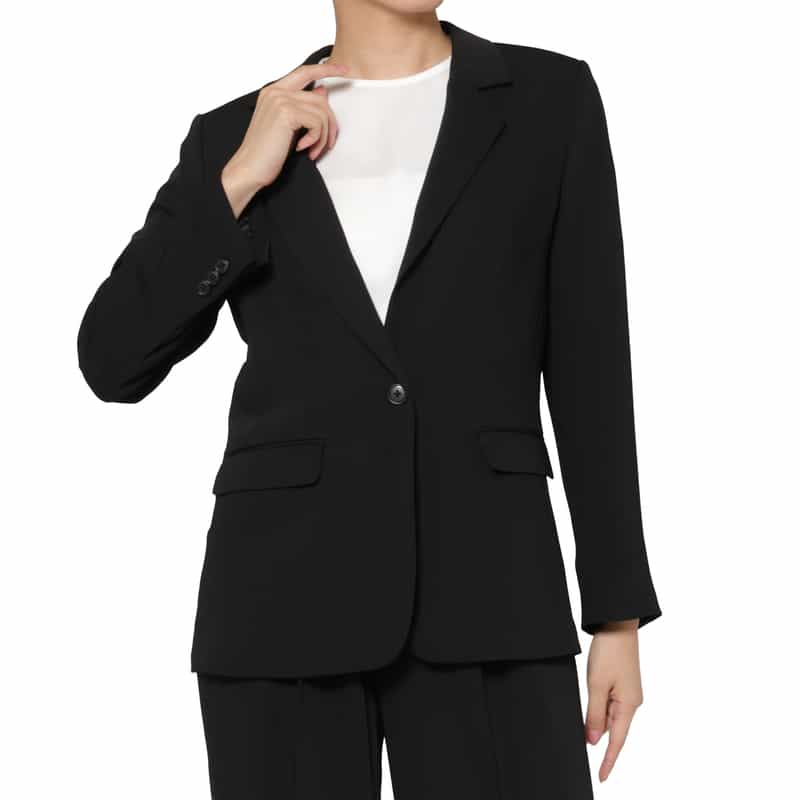BARNEYS NEW YORK セットアップ ウォッシャブル ダブルクロス テーラードジャケット BLACK