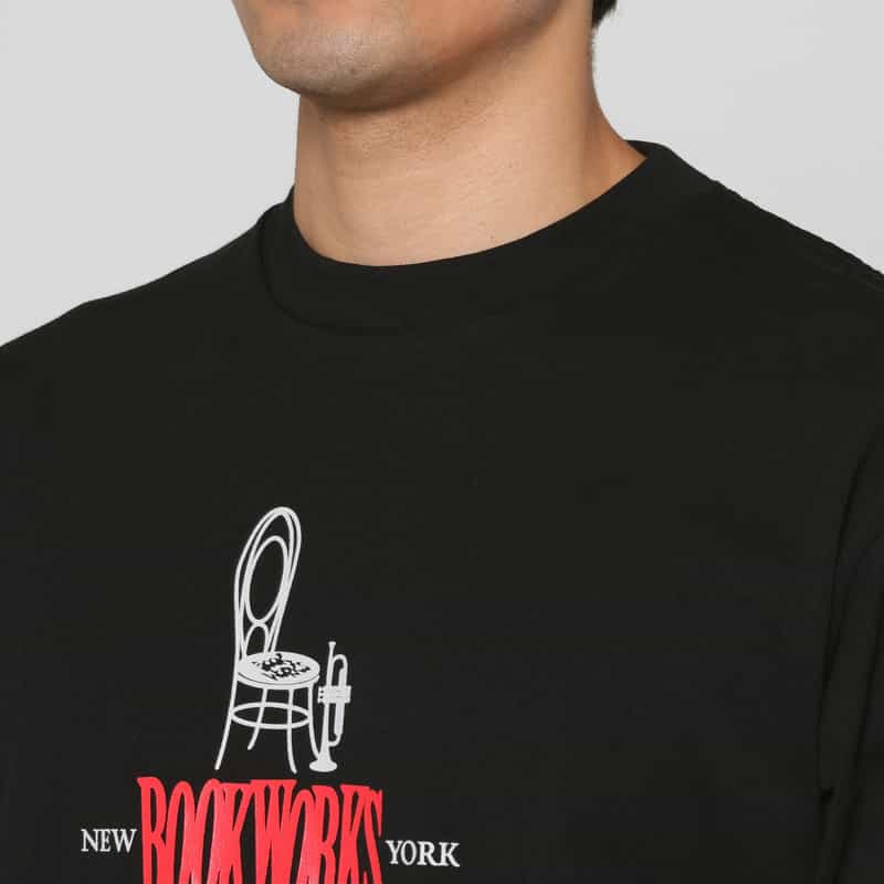 BOOK WORKS BOOK WORKS＜ブックワークス＞ グラフィックTシャツ BLACK