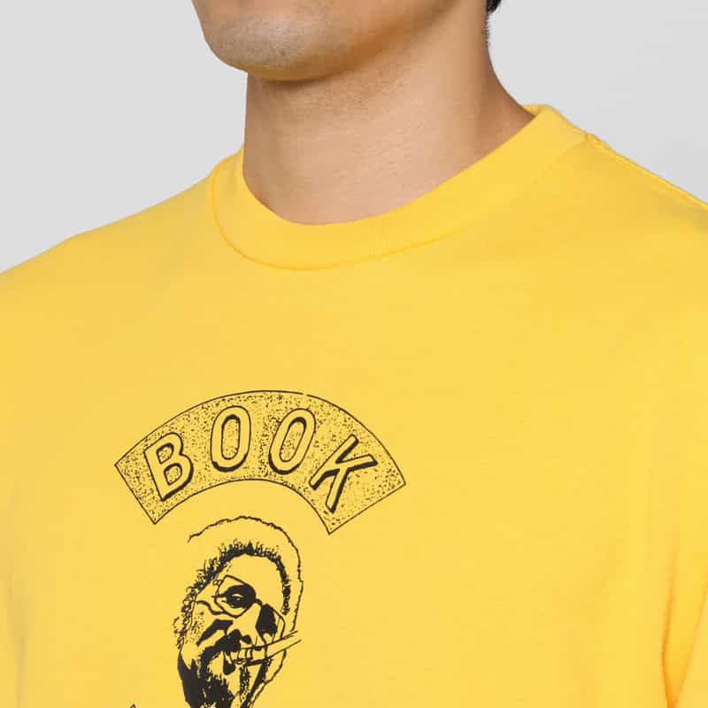 BOOK WORKS BOOK WORKS＜ブックワークス＞ グラフィックTシャツ YELLOW