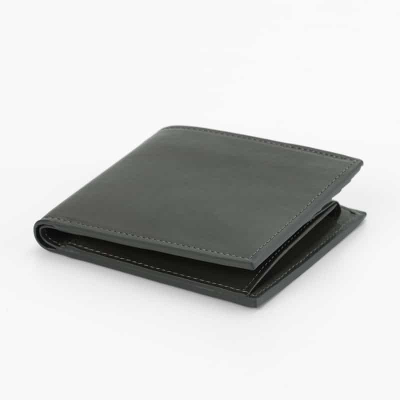 BARNEYS NEW YORK バケッタレザー2つ折りウォレット GRAY