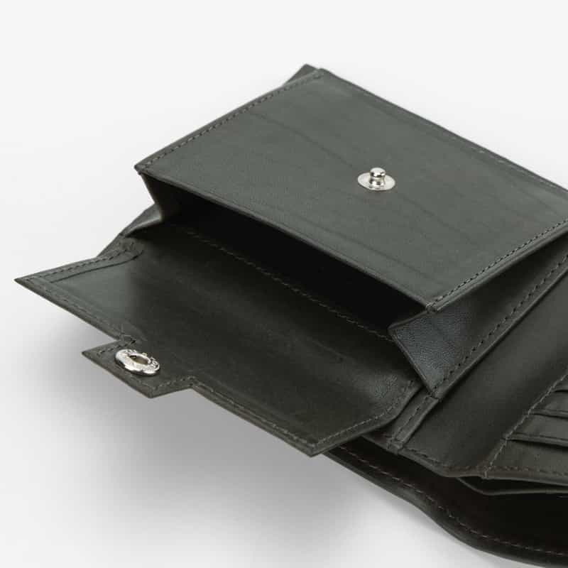 BARNEYS NEW YORK バケッタレザー2つ折りウォレット GRAY