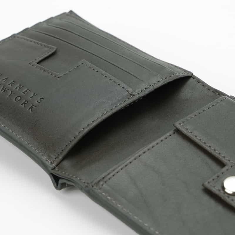BARNEYS NEW YORK バケッタレザー2つ折りウォレット GRAY