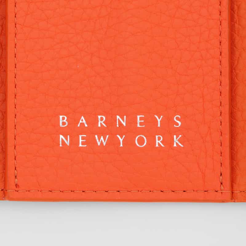 BARNEYS NEW YORK リング付きレザーミニウォレット ORANGE