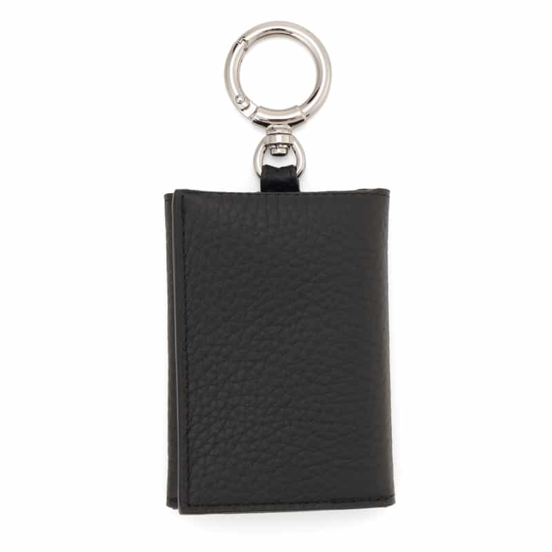 BARNEYS NEW YORK リング付きレザーミニウォレット BLACK