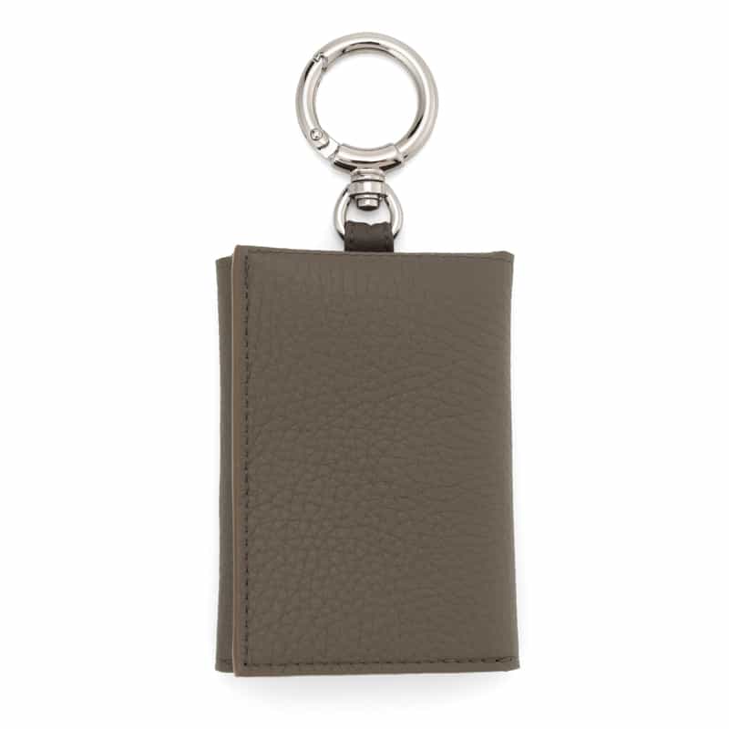 BARNEYS NEW YORK リング付きレザーミニウォレット GRAY