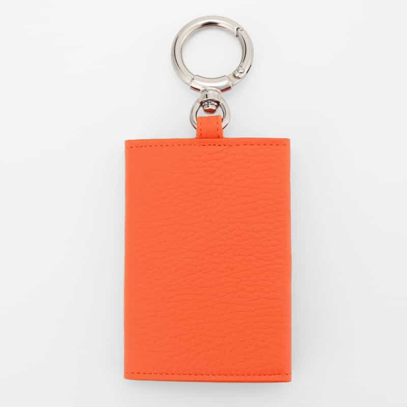 BARNEYS NEW YORK リング付きレザーキーケース ORANGE