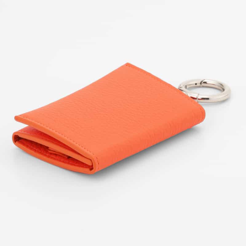 BARNEYS NEW YORK リング付きレザーキーケース ORANGE