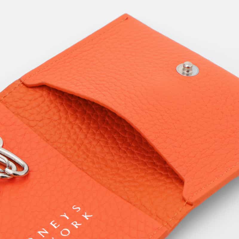 BARNEYS NEW YORK リング付きレザーキーケース ORANGE