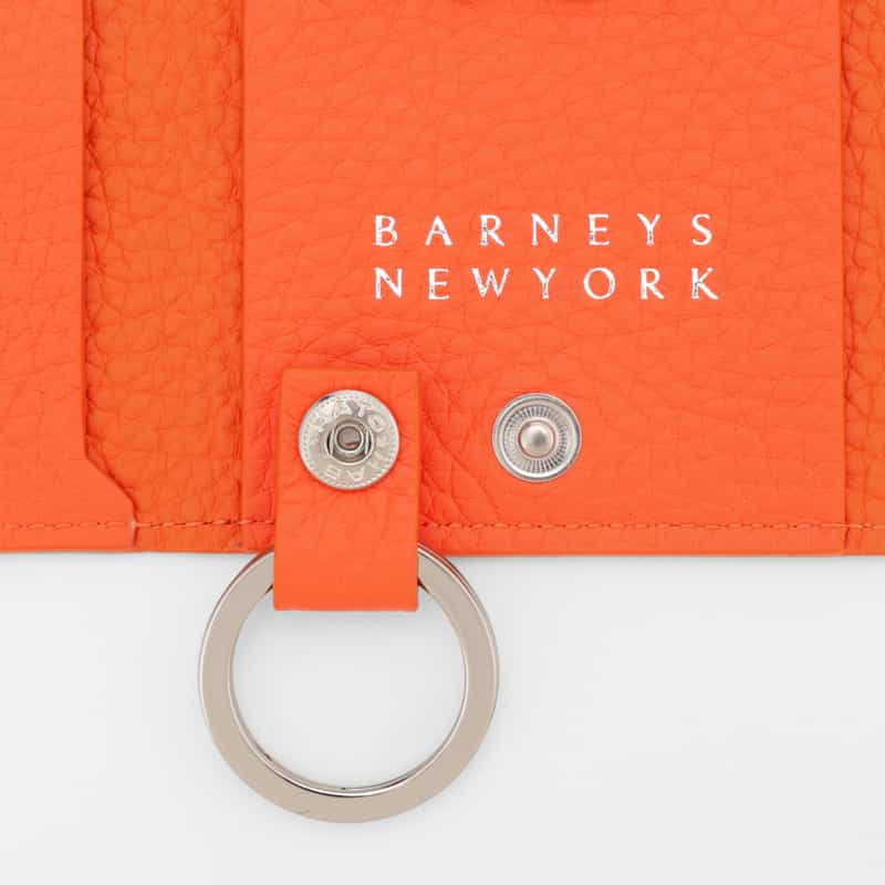 BARNEYS NEW YORK リング付きレザーキーケース ORANGE