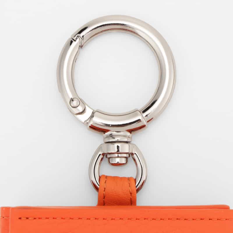 BARNEYS NEW YORK リング付きレザーキーケース ORANGE