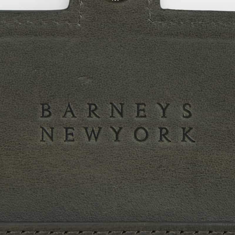 BARNEYS NEW YORK バケッタレザーコインケース GRAY