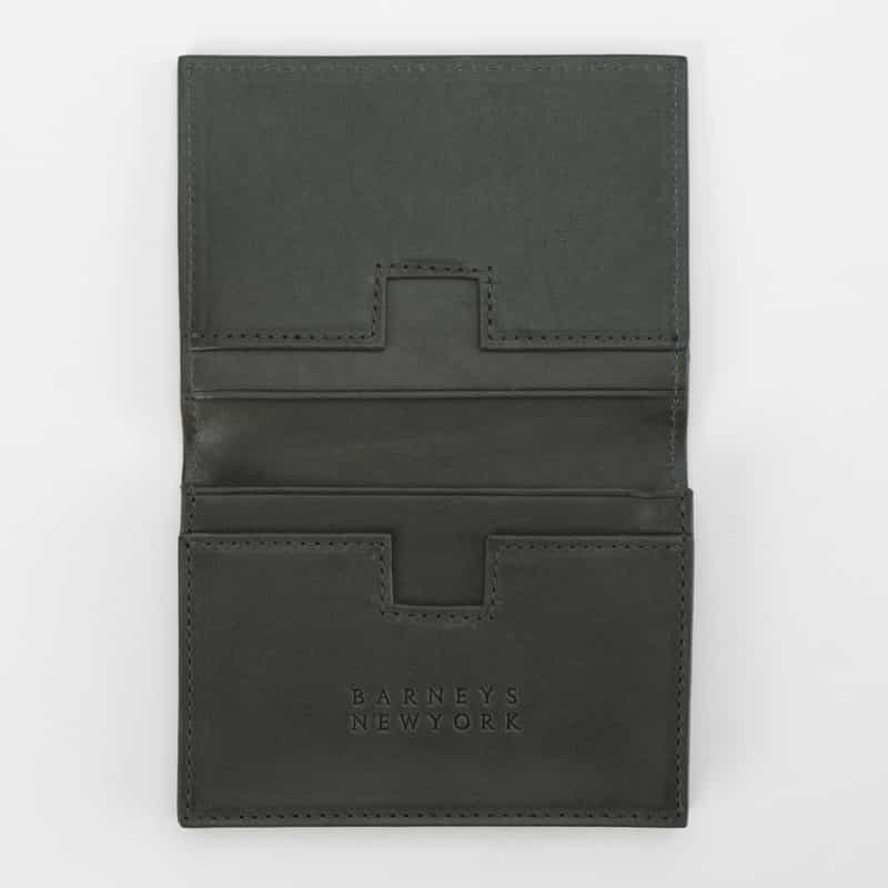 BARNEYS NEW YORK バケッタレザーカードケース GRAY