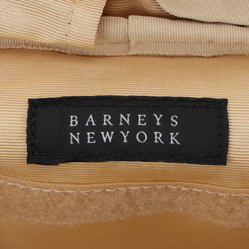 BARNEYS NEW YORK マルチドット柄 バニティポーチ WHITE