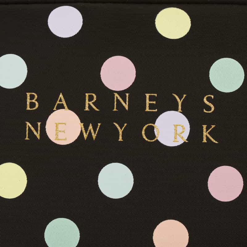 BARNEYS NEW YORK マルチドット柄 メイクポーチ BLACK