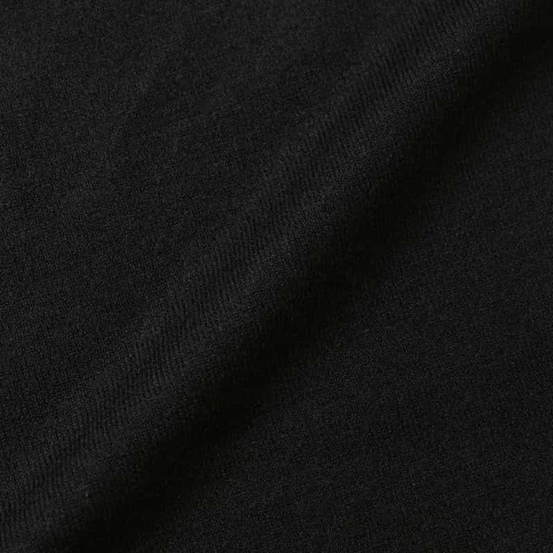 BARNEYS NEW YORK ウォッシャブル クルーネックニットプルオーバー BLACK