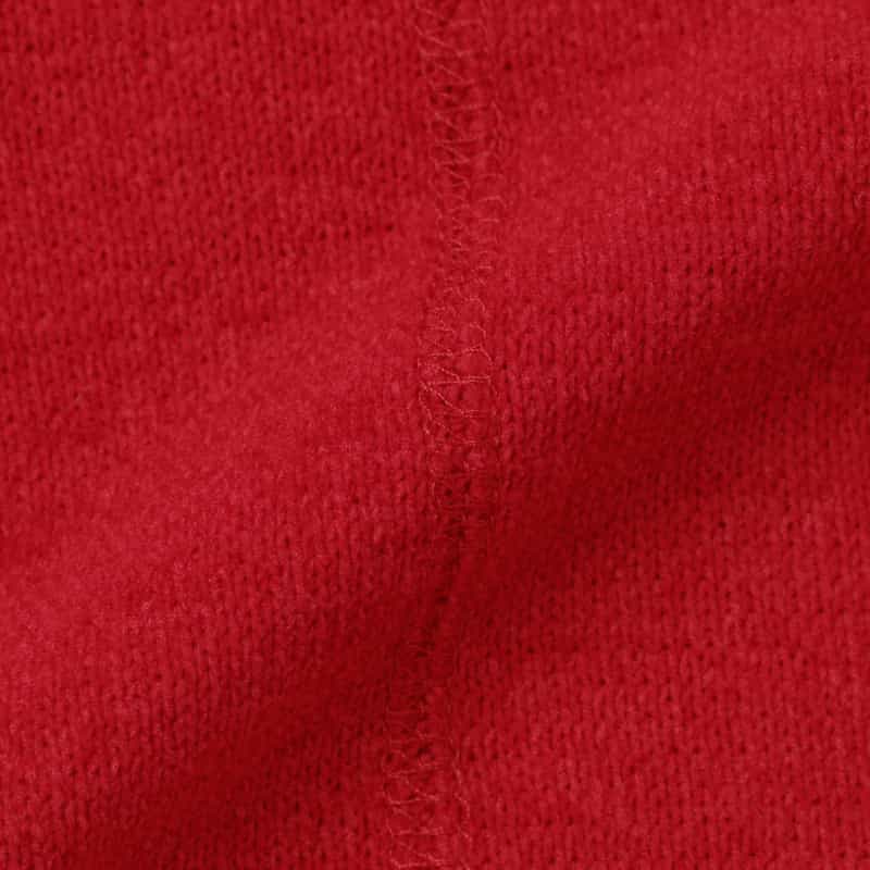 BARNEYS NEW YORK モールヤーン モックネックニットプルオーバー RED