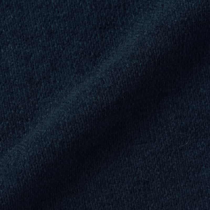 BARNEYS NEW YORK モールヤーン ジップアップニットカーディガン NAVY