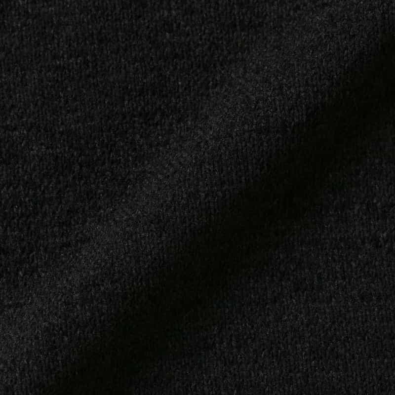BARNEYS NEW YORK モールヤーン ジップアップニットカーディガン BLACK