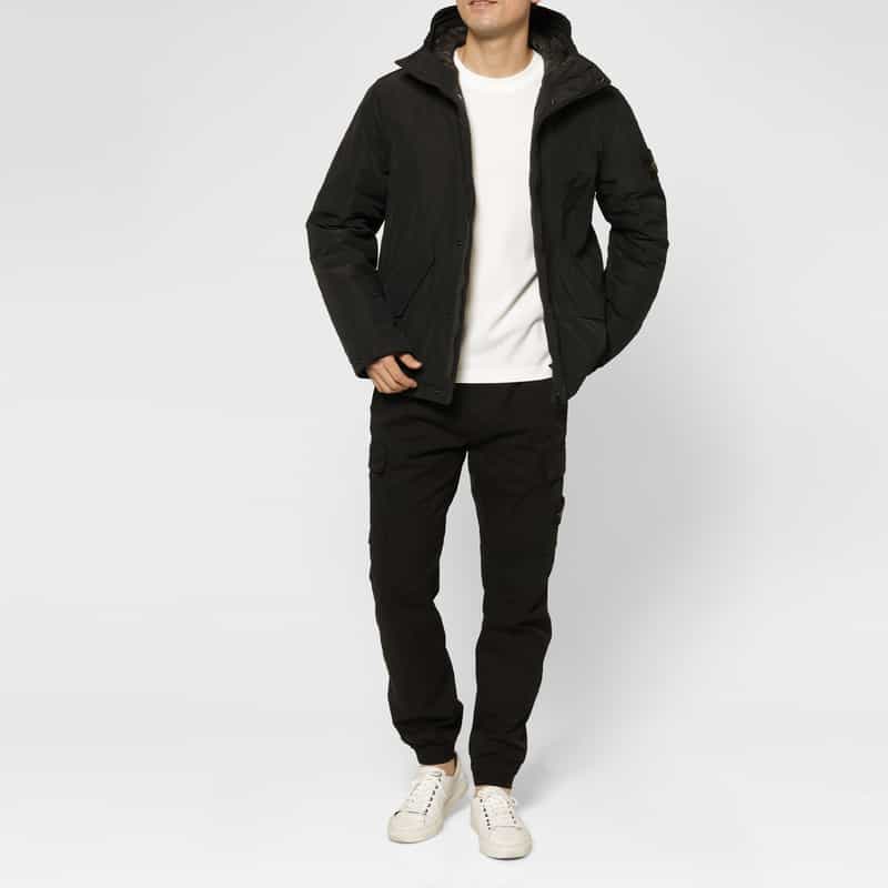 STONE ISLAND STONE ISLAND ＜ストーン アイランド＞ ショートパーカー BLACK