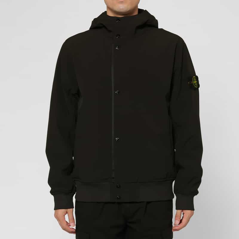 STONE ISLAND STONE ISLAND ＜ストーン アイランド＞ パーカーブルゾン BLACK
