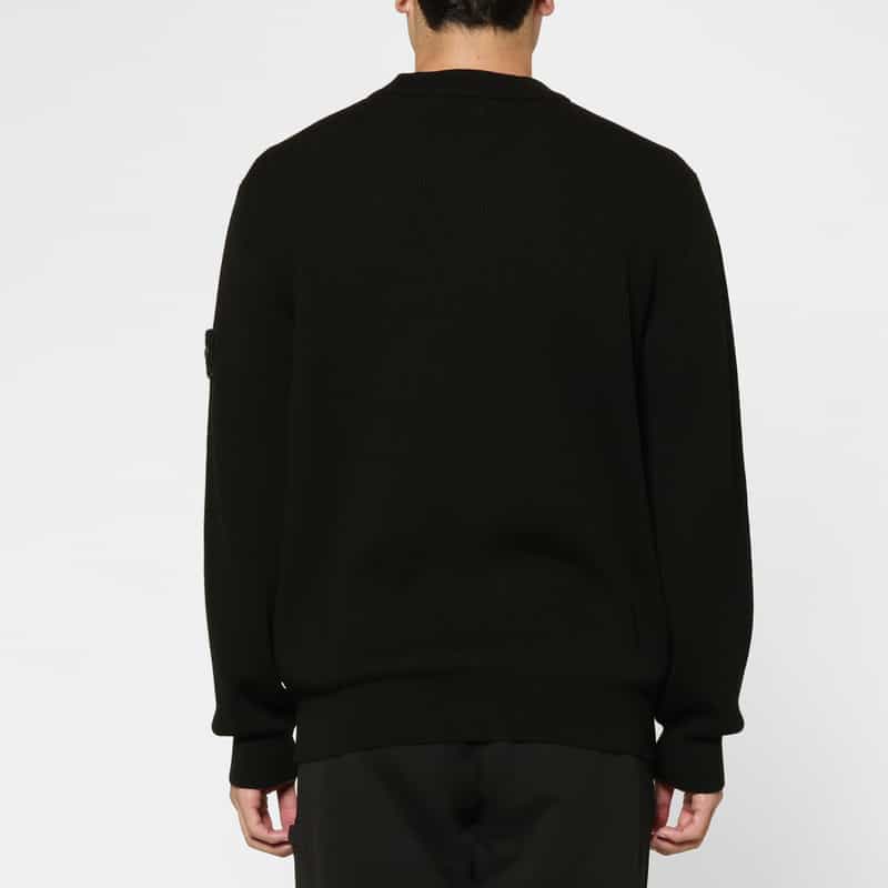 STONE ISLAND STONE ISLAND ＜ストーン アイランド＞ クルーネックニットプルオーバー BLACK