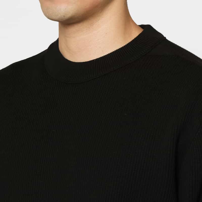 STONE ISLAND STONE ISLAND ＜ストーン アイランド＞ クルーネックニットプルオーバー BLACK