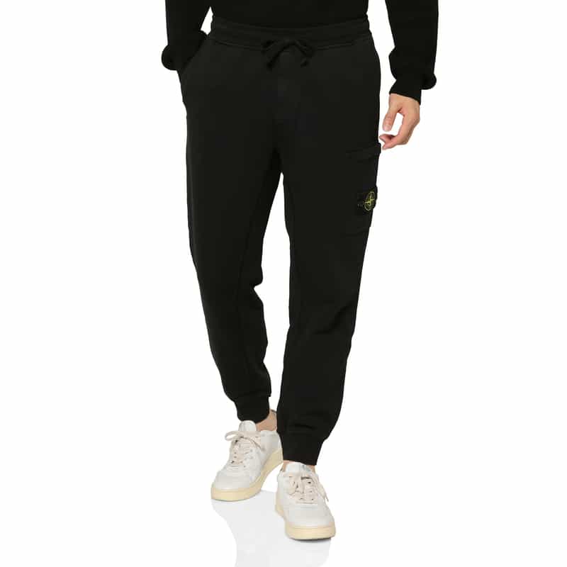 STONE ISLAND STONE ISLAND ＜ストーン アイランド＞ スウェットカーゴパンツ BLACK