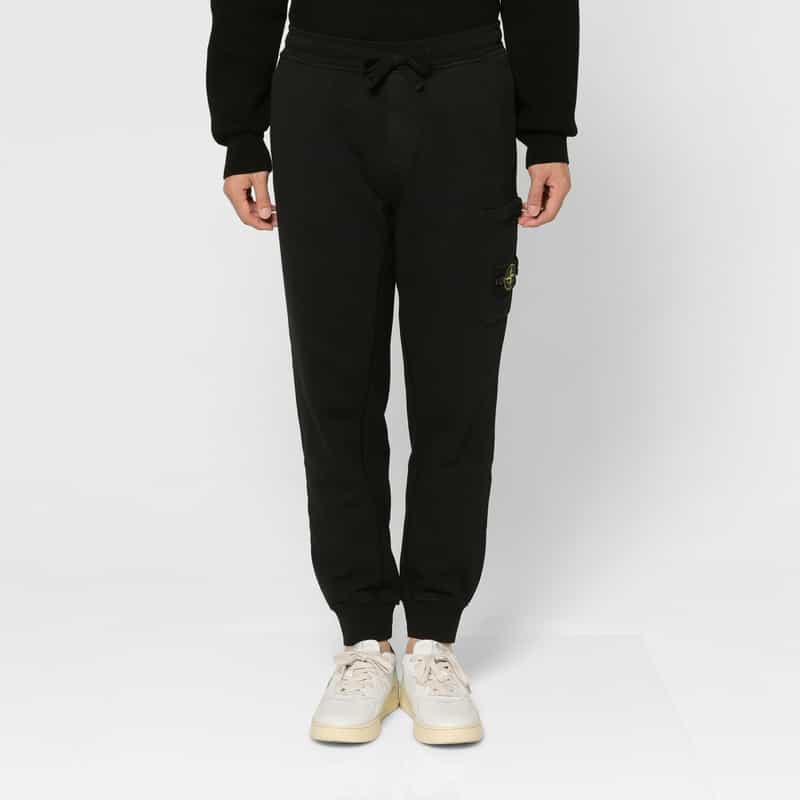 STONE ISLAND STONE ISLAND ＜ストーン アイランド＞ スウェットカーゴパンツ BLACK