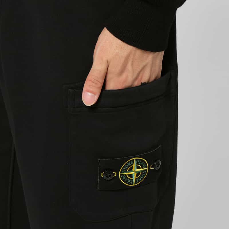 STONE ISLAND STONE ISLAND ＜ストーン アイランド＞ スウェットカーゴパンツ BLACK