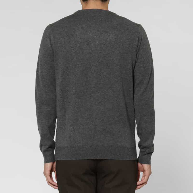 BARNEYS NEW YORK 異素材MIXクルーネックニットプルオーバー GRAY
