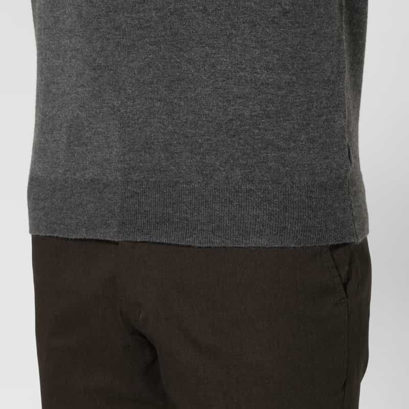 BARNEYS NEW YORK 異素材MIXクルーネックニットプルオーバー GRAY