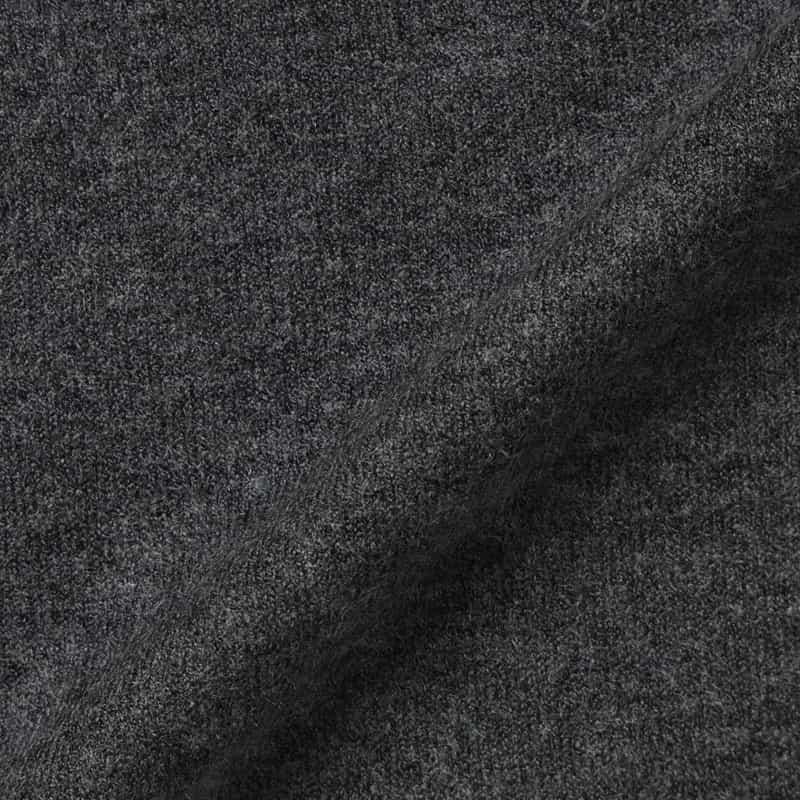 BARNEYS NEW YORK 異素材MIXクルーネックニットプルオーバー GRAY