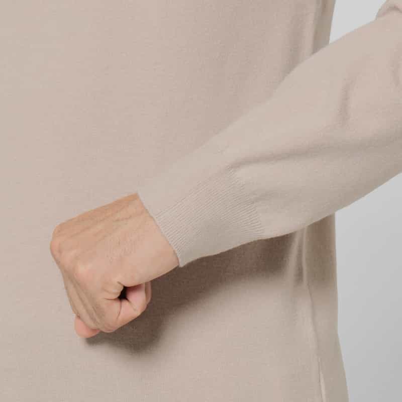 BARNEYS NEW YORK 異素材MIXモックネックニットプルオーバー BEIGE