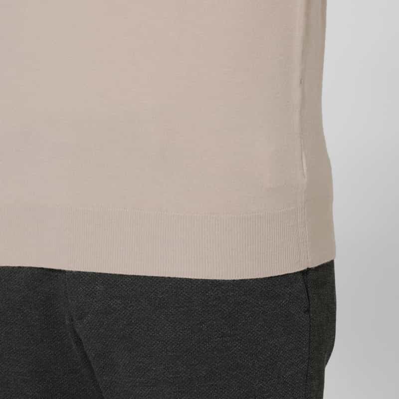 BARNEYS NEW YORK 異素材MIXモックネックニットプルオーバー BEIGE