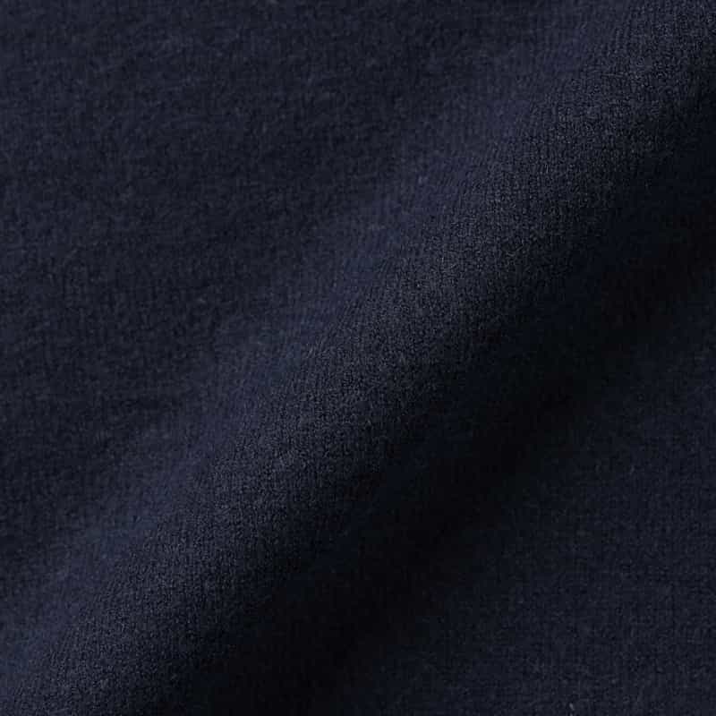 BARNEYS NEW YORK 異素材MIXモックネックニットプルオーバー NAVY