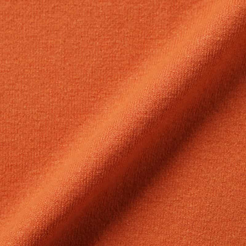 BARNEYS NEW YORK ウール混モックネックニットプルオーバー ORANGE