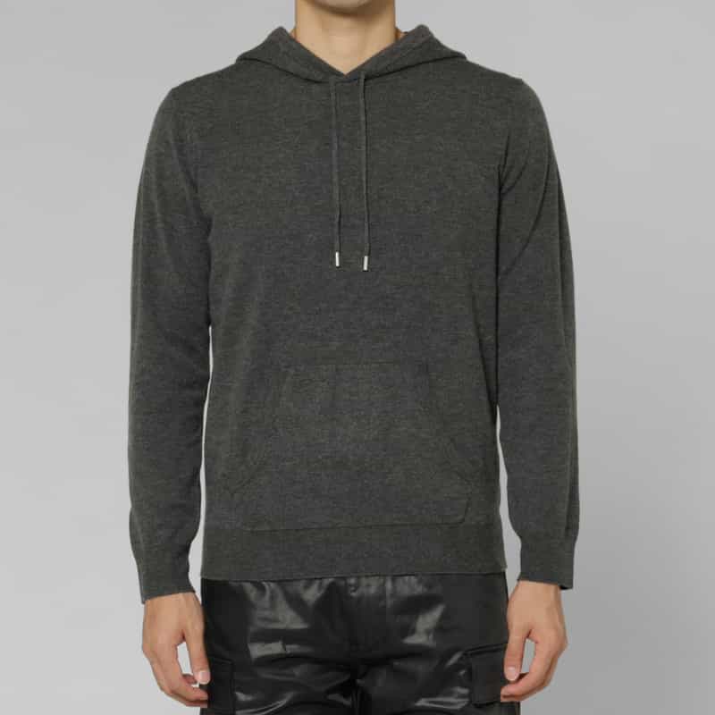 BARNEYS NEW YORK ニット素材パーカープルオーバー GRAY