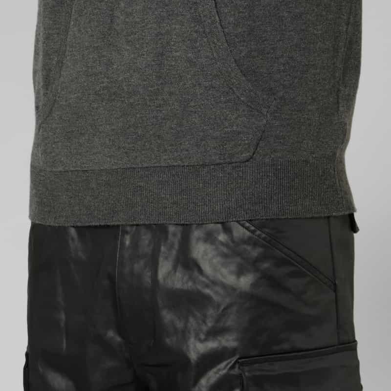 BARNEYS NEW YORK ニット素材パーカープルオーバー GRAY