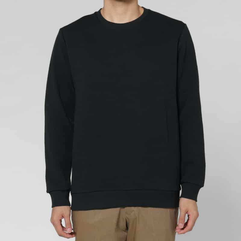 BARNEYS NEW YORK ジャガードバイアス生地クルーネックニットプルオーバー NAVY