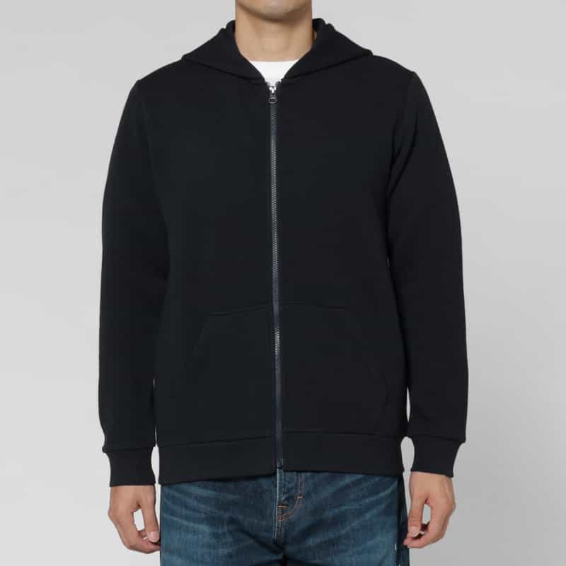 BARNEYS NEW YORK ジャガードバイアス生地ジップアップパーカー NAVY