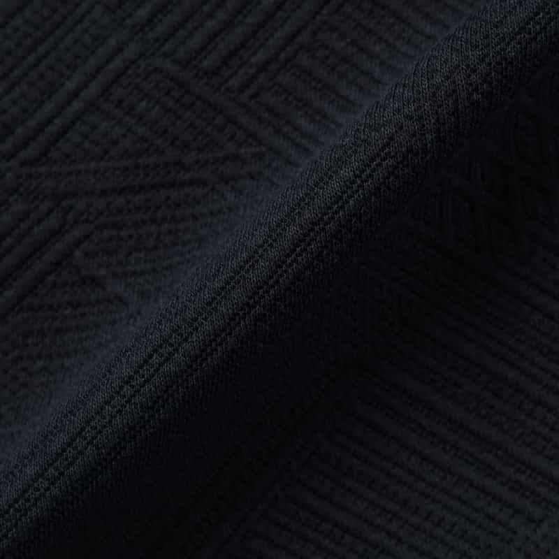 BARNEYS NEW YORK ジャガードバイアス生地ジップアップパーカー NAVY