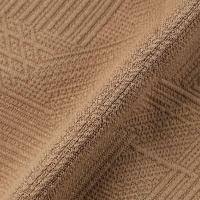BARNEYS NEW YORK ジャガードバイアス生地ジップアップパーカー BROWN