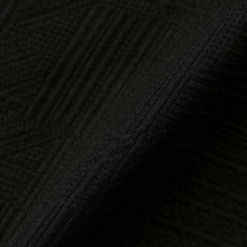 BARNEYS NEW YORK ジャガードバイアス生地ジップアップパーカー BLACK