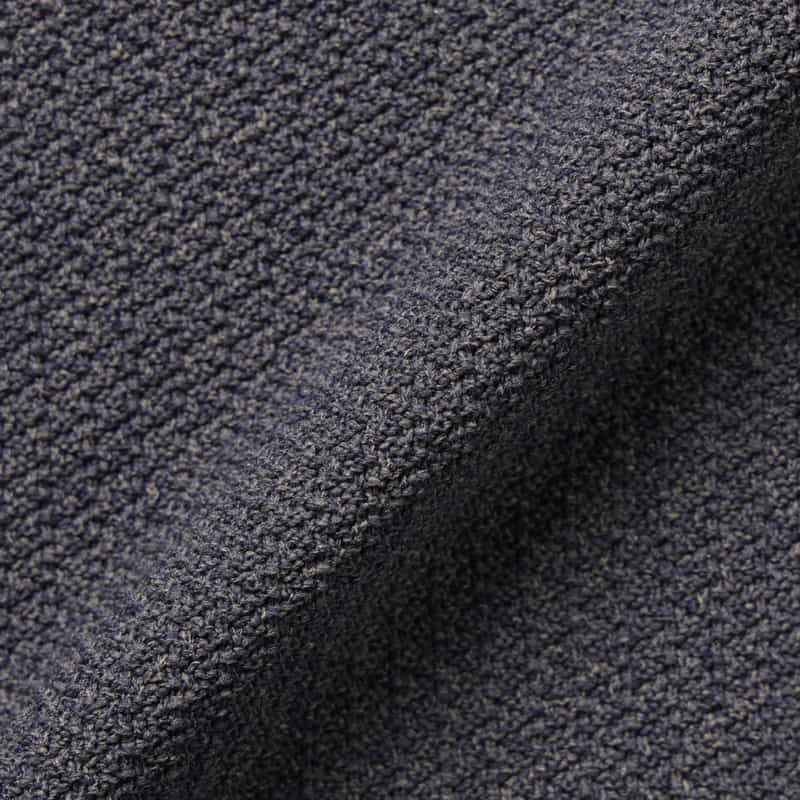 BARNEYS NEW YORK ヘリンボーンリンクス ライダースジップアップニットブルゾン BLUE