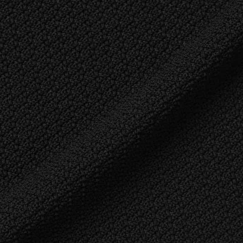 BARNEYS NEW YORK ヘリンボーンリンクス ライダースジップアップニットブルゾン BLACK