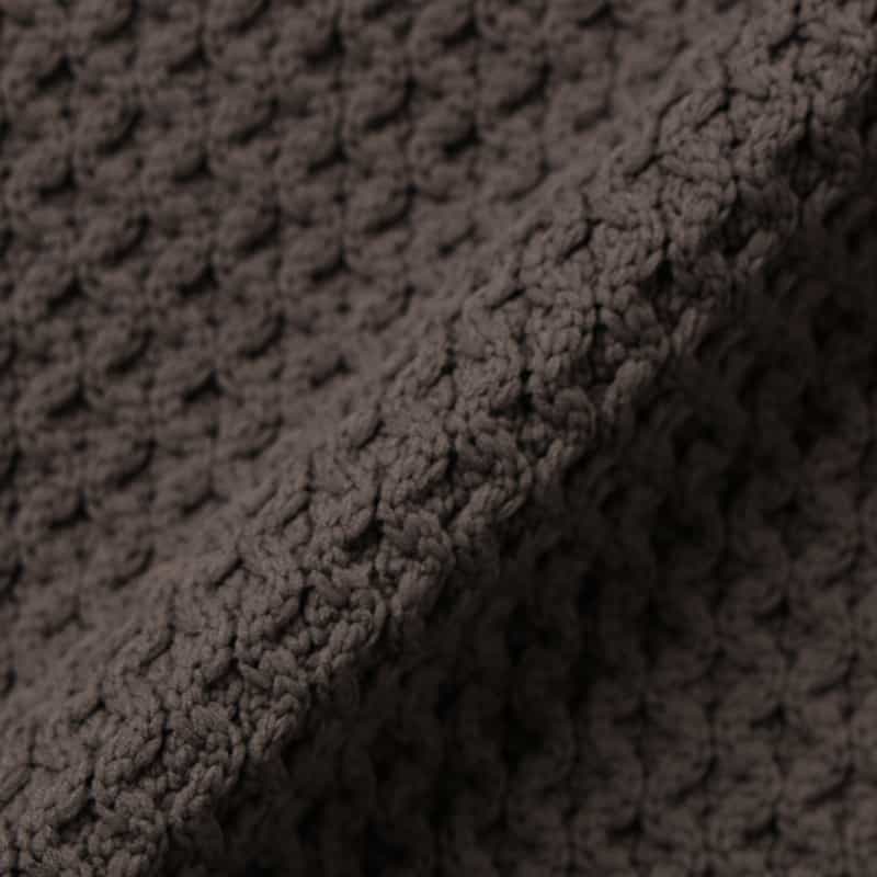 BARNEYS NEW YORK アランケーブルクルーネックニットプルオーバー BROWN